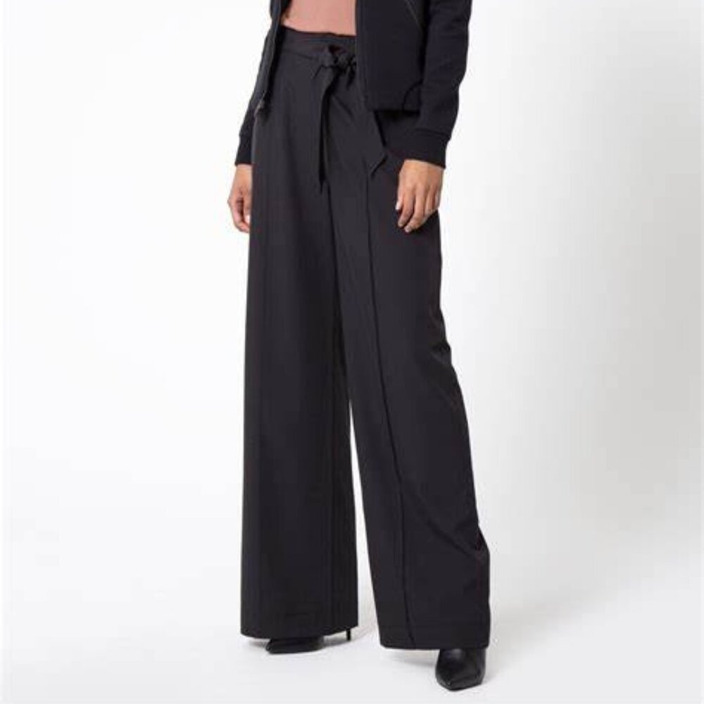 NWT MPG About Town Wide Leg Tie Pant 2.0-Black